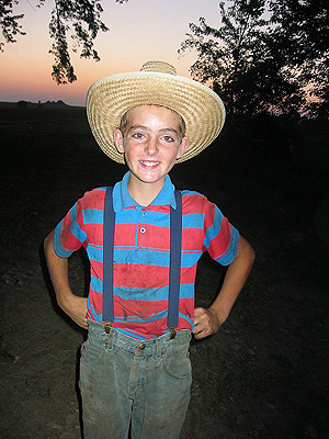 Daniel, 100% farmer boy. :-)